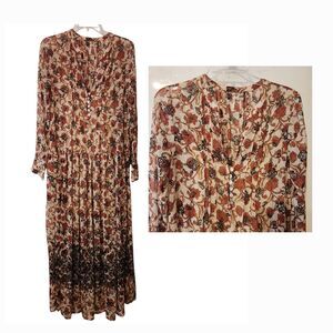 Floral Long Sleeve Maxi Dress